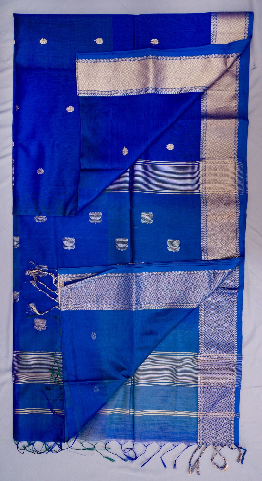 Pure Handloom Maheshwari Cotton silk Saree