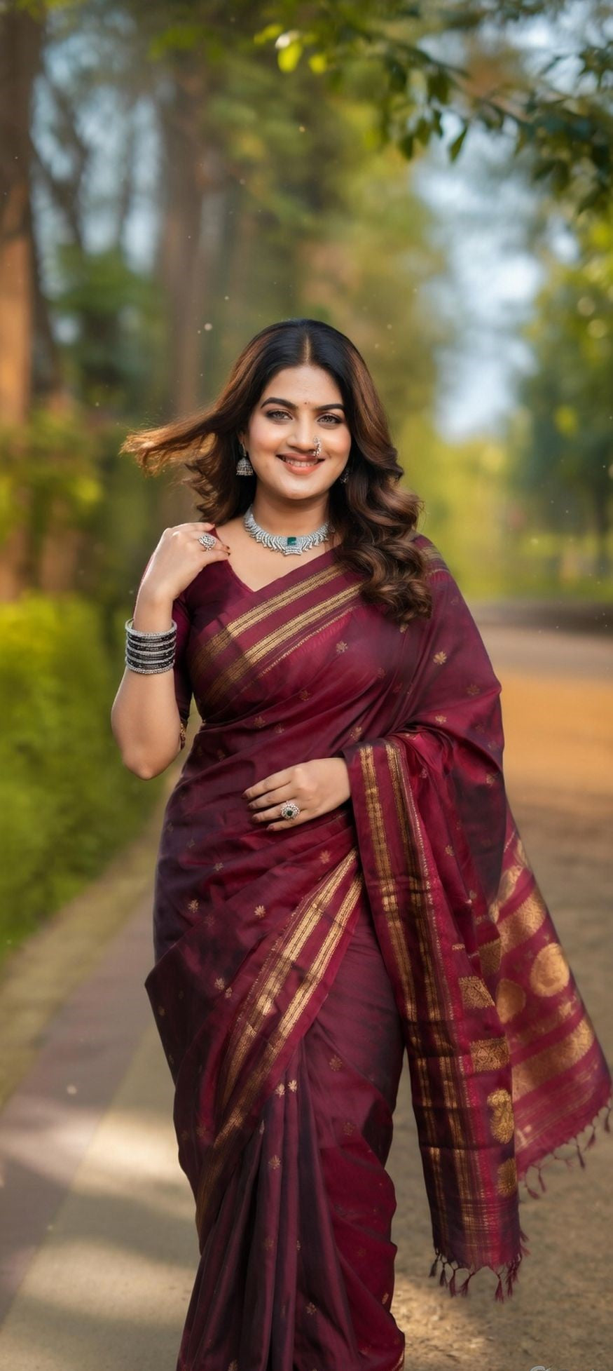 KADIYAL PAITHANI SAREE – ROYAL MAROON ELEGANCE