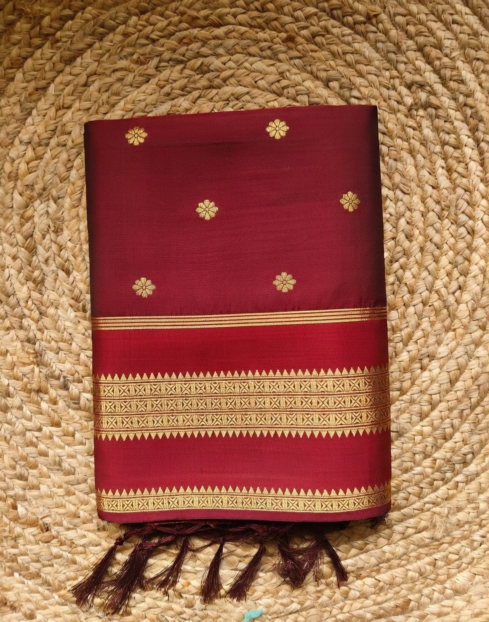 KADIYAL PAITHANI SAREE – ROYAL MAROON ELEGANCE