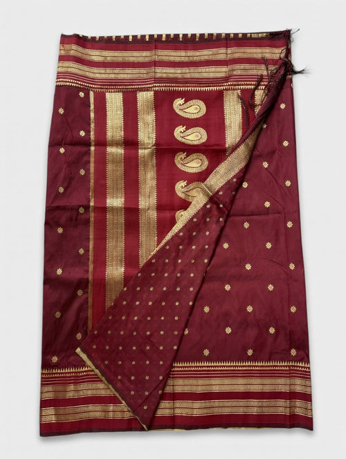 KADIYAL PAITHANI SAREE – ROYAL MAROON ELEGANCE